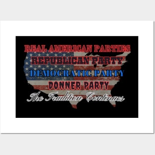 American Party T-Shirt USA Politics and Cannibalism T-Shirt Funny Teeshirt Posters and Art